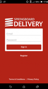 Springboard Delivery app