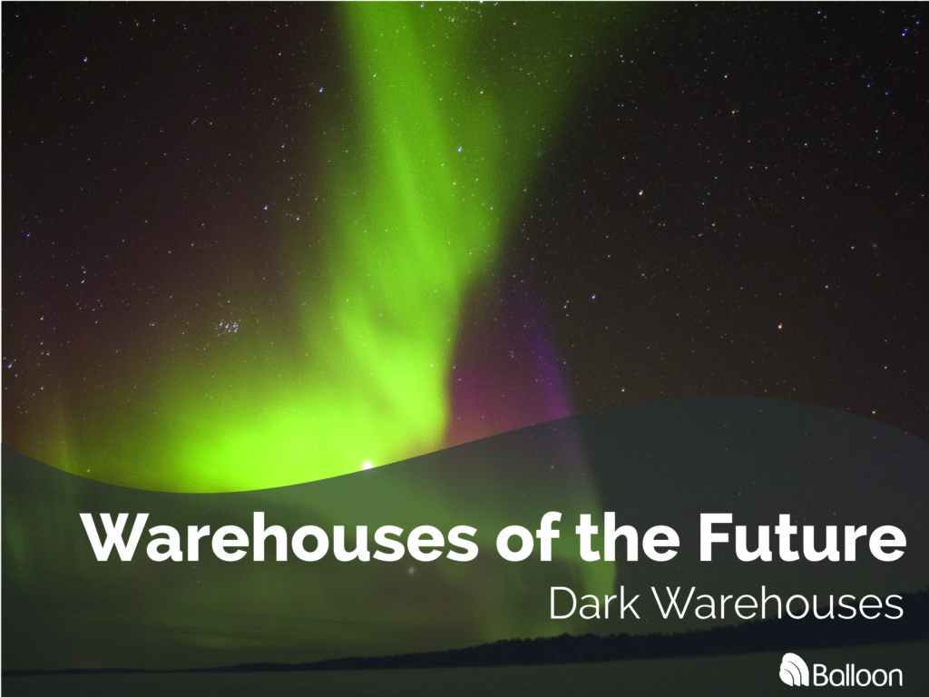 Dark Warehouses, image of the northern lights