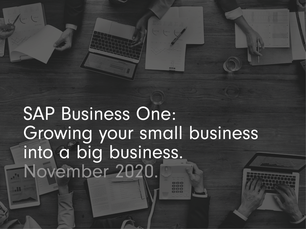 SAP Business One growing small business into a big business