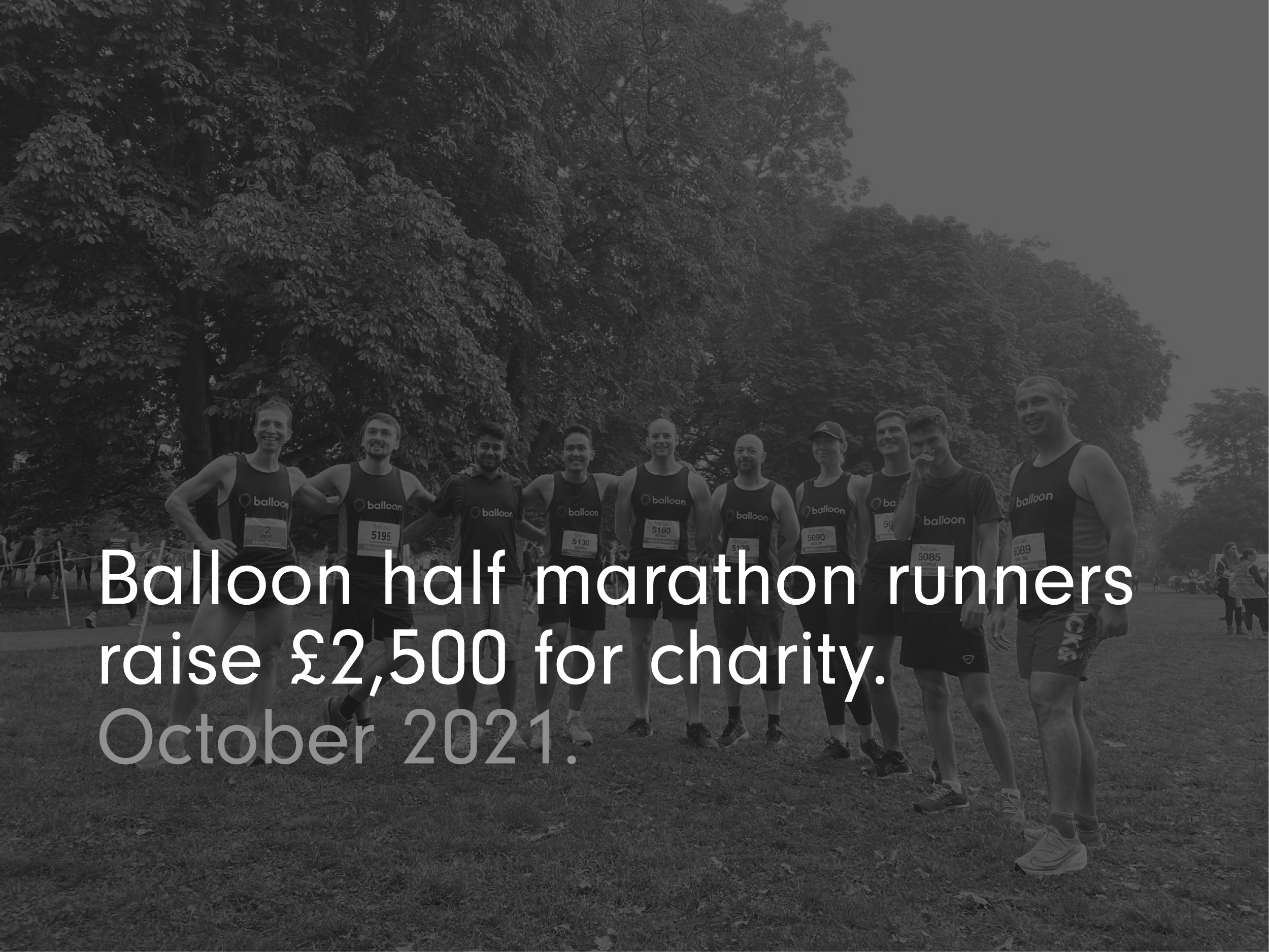 Image of Balloon team after the half marathon