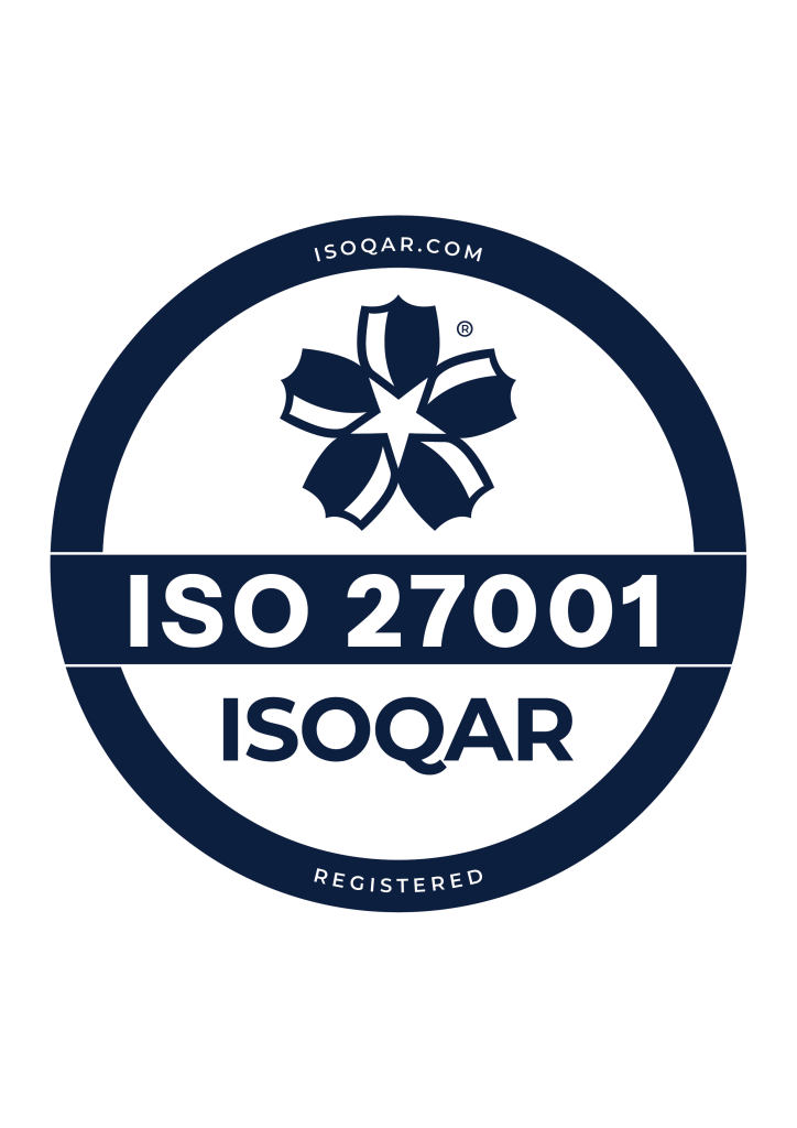 ISOQAR ISO 27001 seal