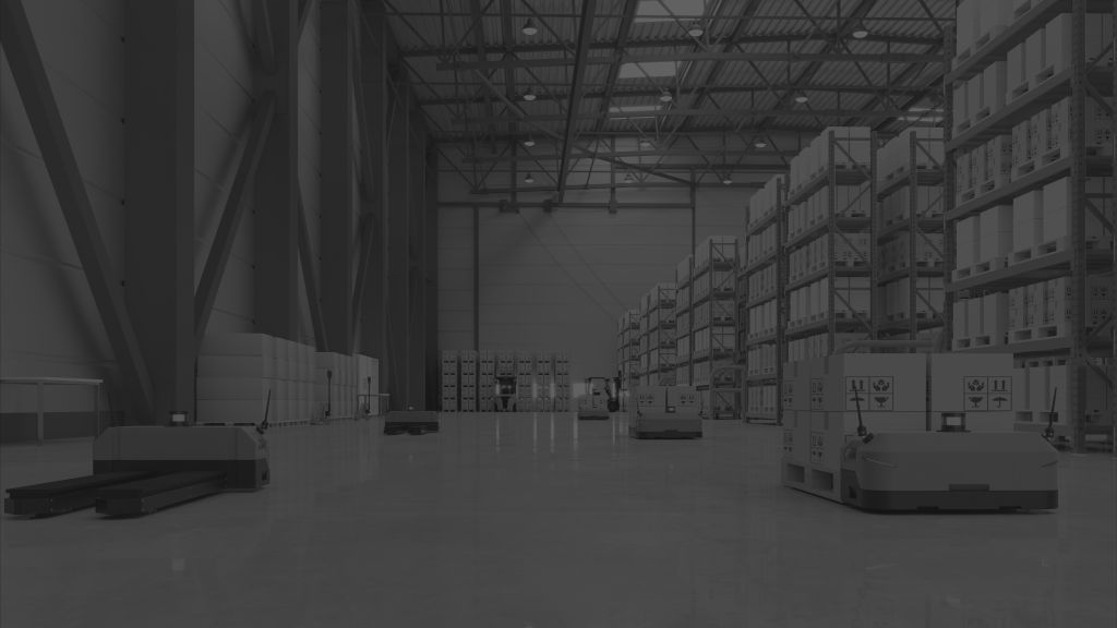 robots efficiently sorting hundreds parcel per hour 3d rendering black and white