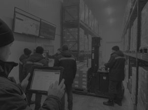 cold chain warehouse management system black and white